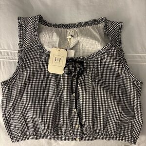 GAP x DOEN Women's Black and White Gingham Tank Top